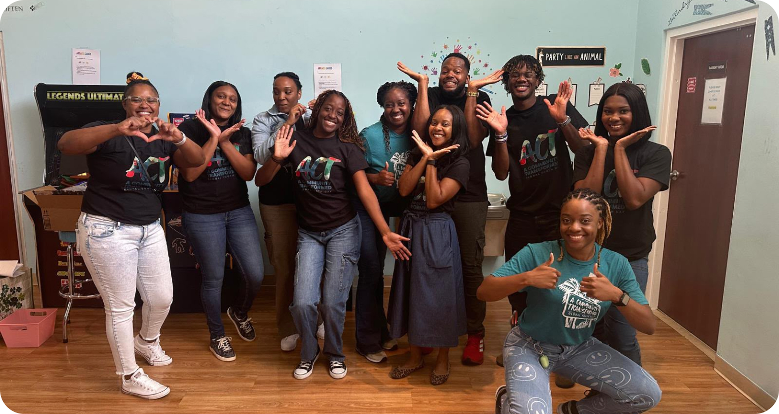 Team gathered at a Breaking Cycles event